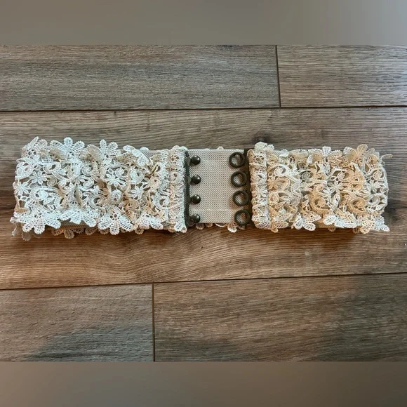 Lace High Waist Elastic Belt - Picture 4 of 6